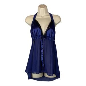 Womens Fredericks of Hollywood Lingerie size Large Purple babydoll teddy